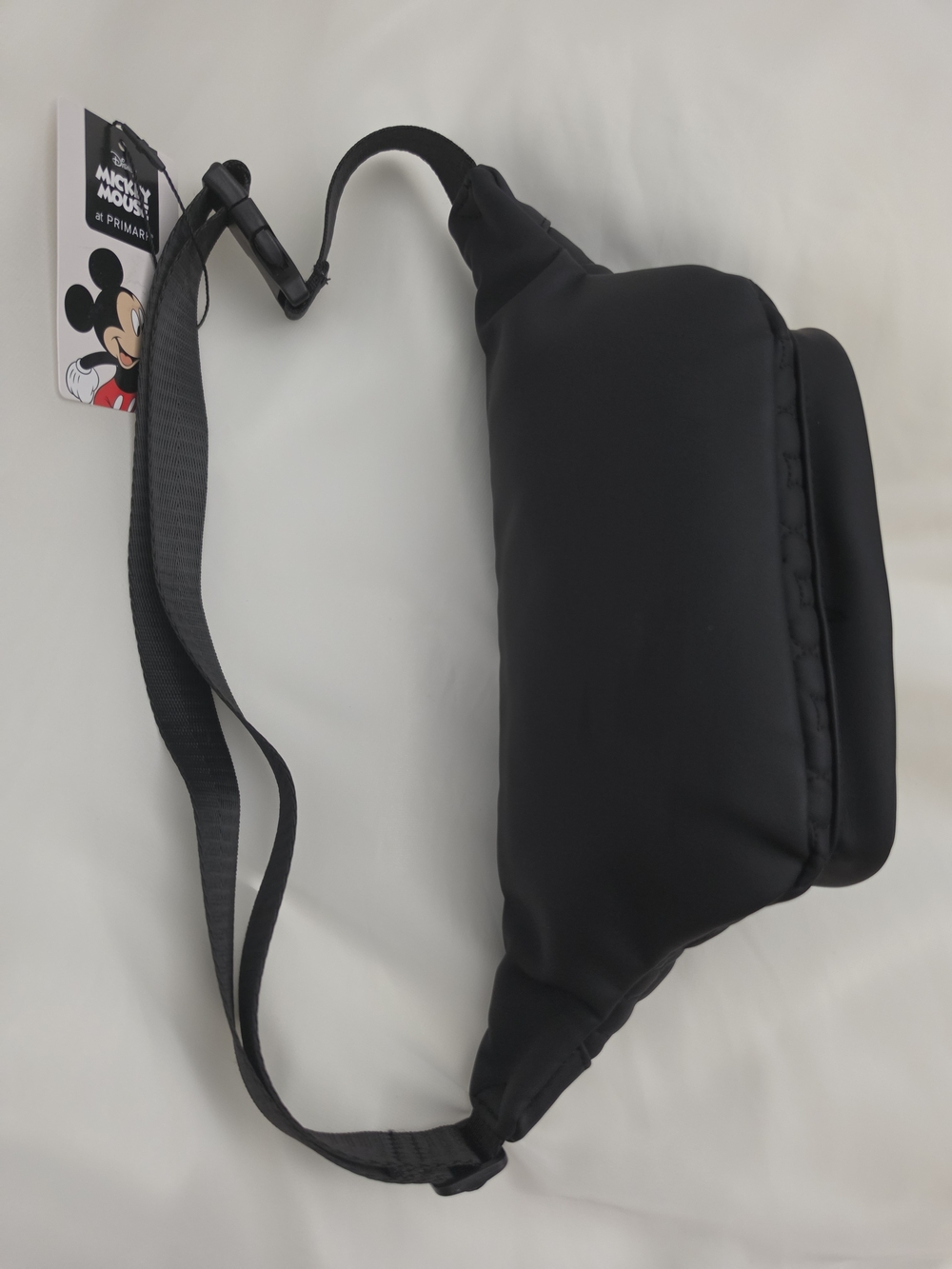 Disney x Primark Mickey Mouse Black Quilted Fanny Pack 3D Ear Waist Belt Bag - Picture 6 of 11